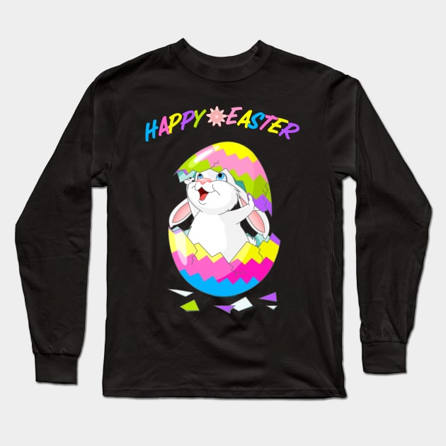 Happy Easter Long Sleeve T-Shirt by UnderDesign